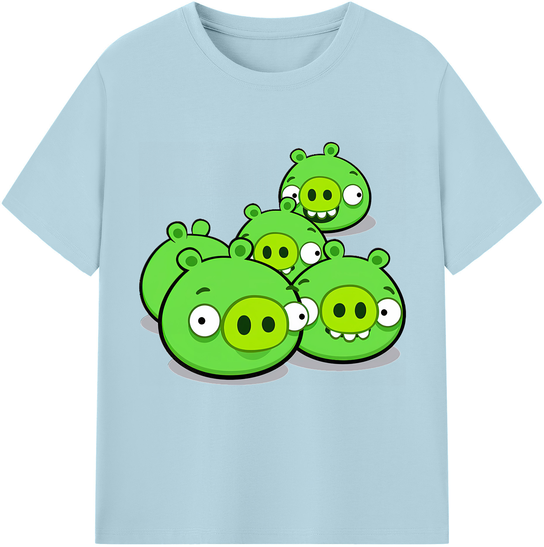 （画像用） Angry Birds アングリーバード 綿100％半袖Tシャツ（フロントプリント）
